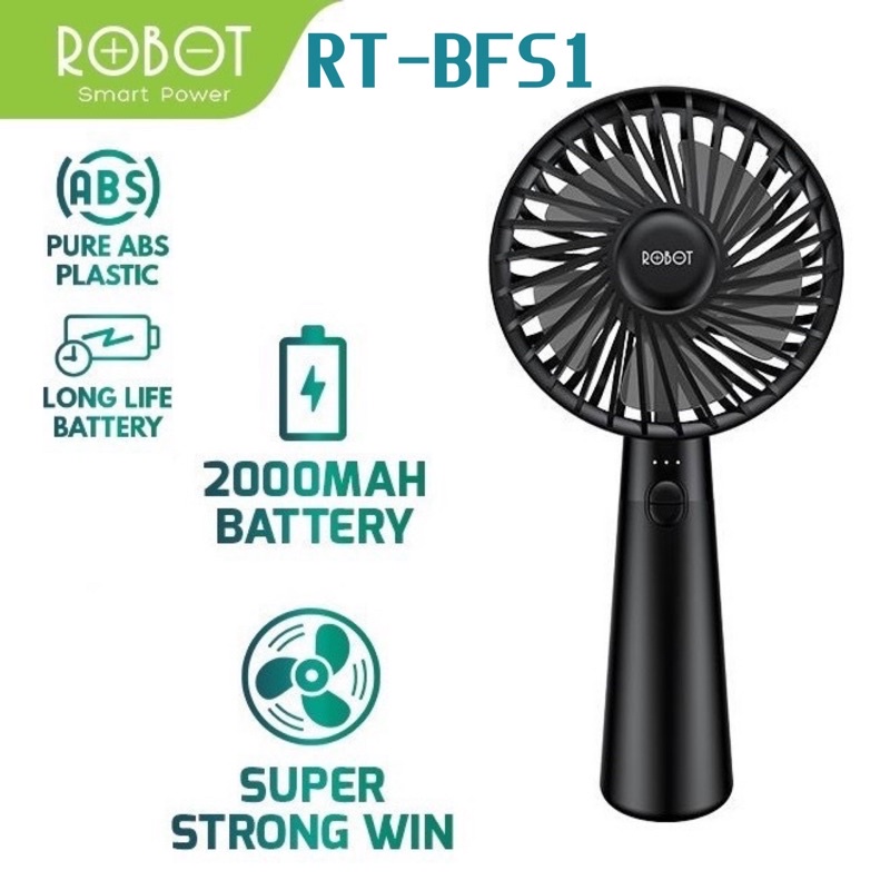 Kipas Angin Portable ROBOT Lipat Genggam Mini Handy Fan Baterai Usb