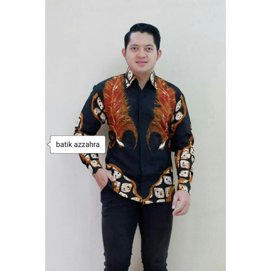 kemeja batik pria modern lengan panjang