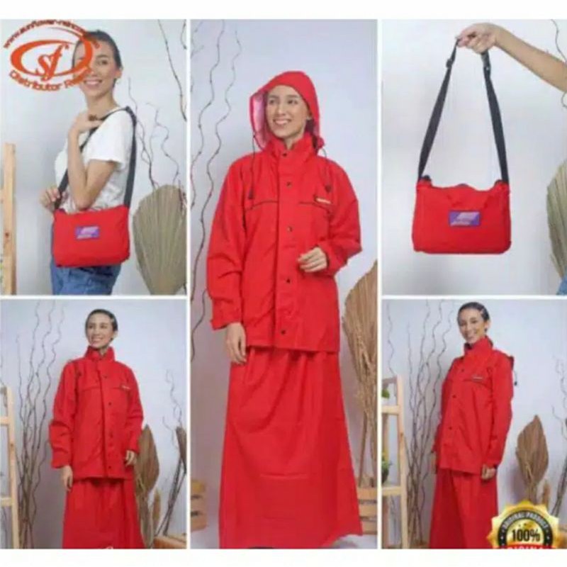 Jas Hujan Wanita SUNFLOWER ROK / Ladies / Women Raincoat / Muslimah