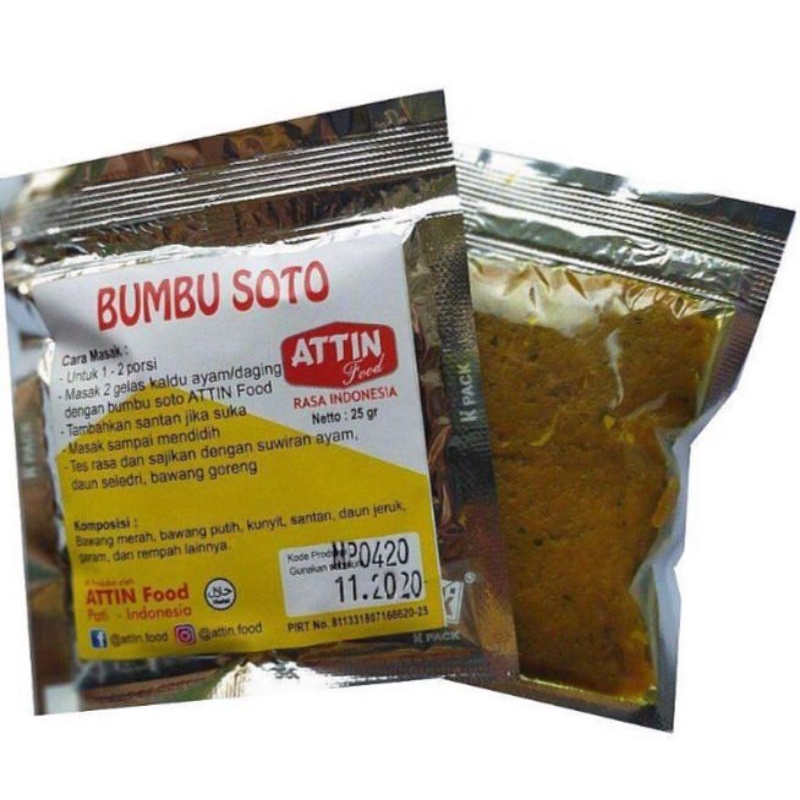 

Bumbu Soto 25 gr (5's) Attin Food