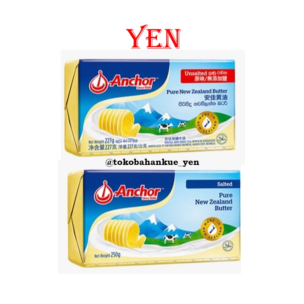 

Anchor Unsalted Butter / Mentega Tawar / Salted Butter / Mentega Asin 200gr [GRAB / GOJEK ONLY]