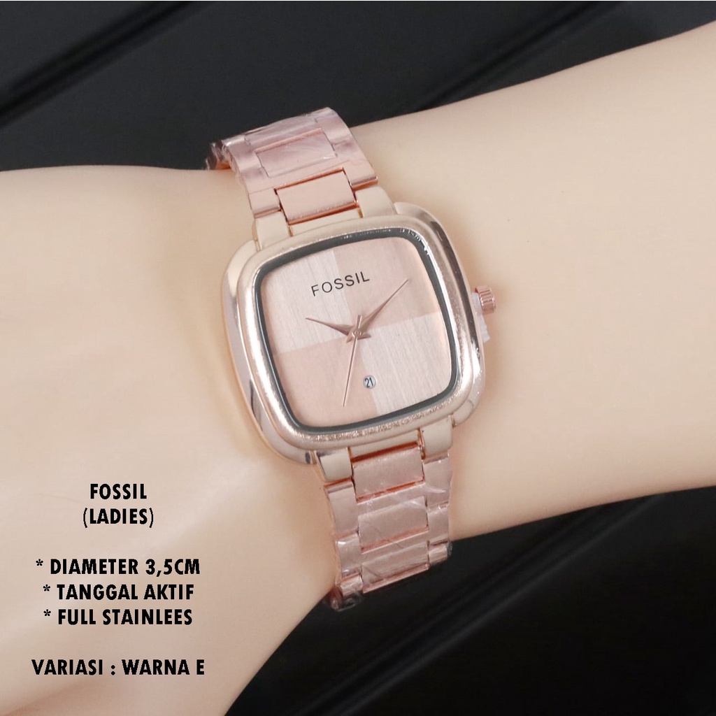 (BISA COD) JAM TANGAN WANITA FASHION RANTAI BODY SEGI TANGGAL AKTIF