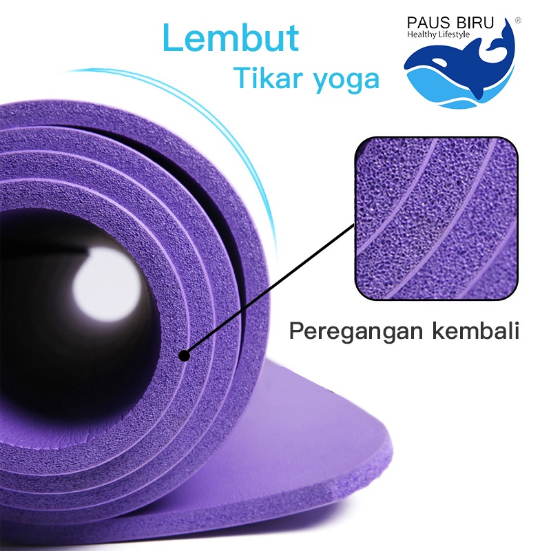 YOGA MAT PAUS BIRU | SPORT &amp; PILATES MAT | GYM MAT