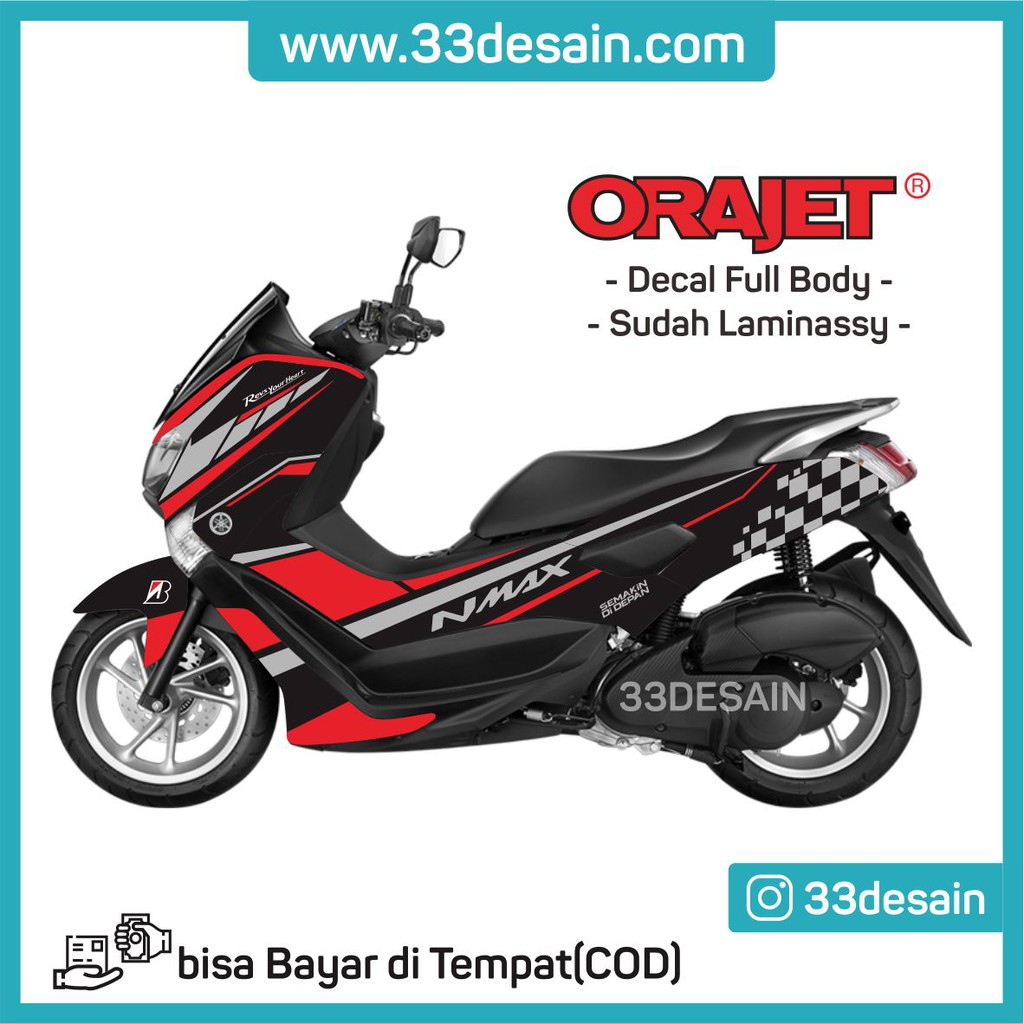 Decal Nmax Custom Dominan Warna Hitam Shopee Indonesia