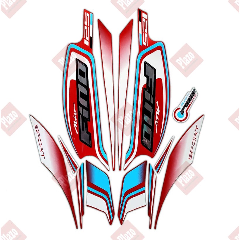 Striping sticker lis motor fino sporty 125 2016 merah