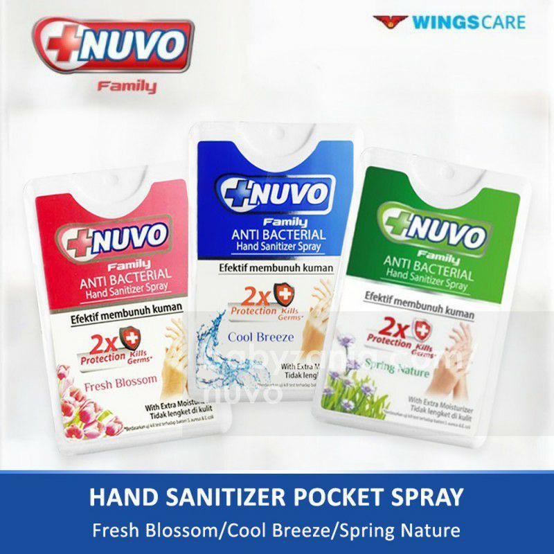 Nuvo hand sanitizer Spray 18ml Mini pocket