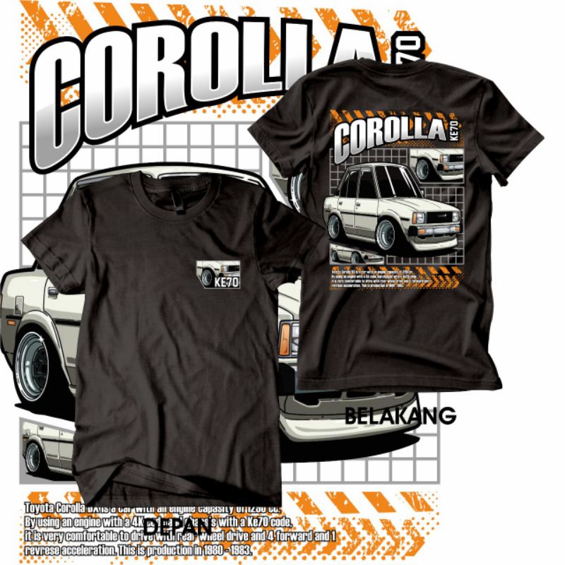 Kaos Mobil Corolla DX KE70 Kaos Mobil Retro