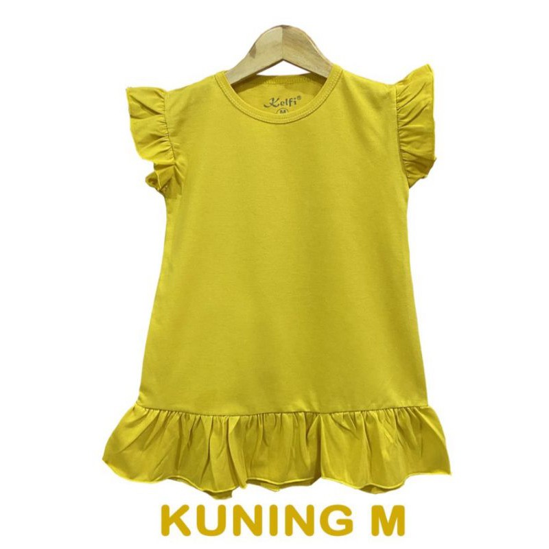 Dress ruffle pelangi anak 2-8 tahun