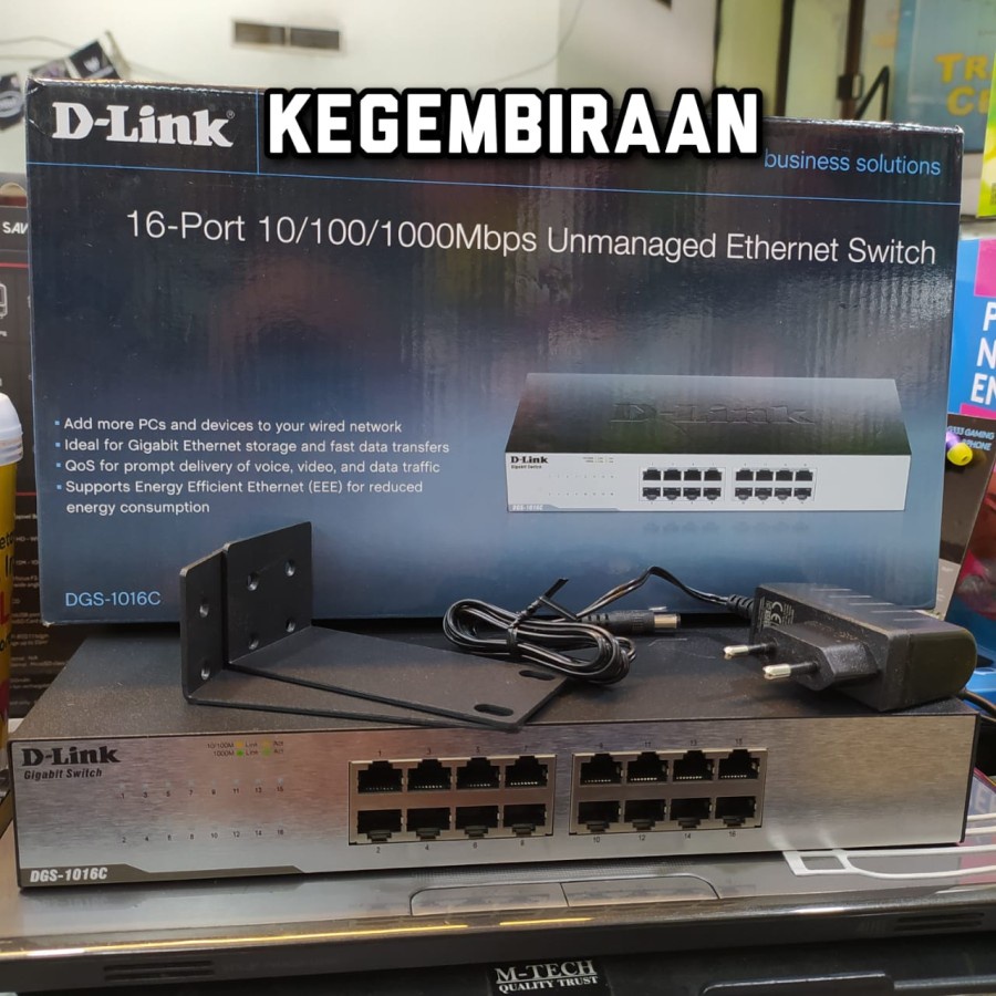 LINK DGS1016C 16 Port Gigabit Switch - Switch Hub 16port DLink