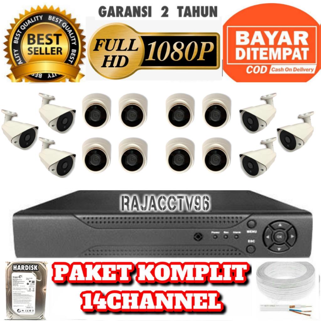 PAKET CCTV 16CHANNEL 14CAMERA 16CHENEL 14KAMERA Full HD LENS 5MP IC SONY KOMPLIT TINGGAL PASANG