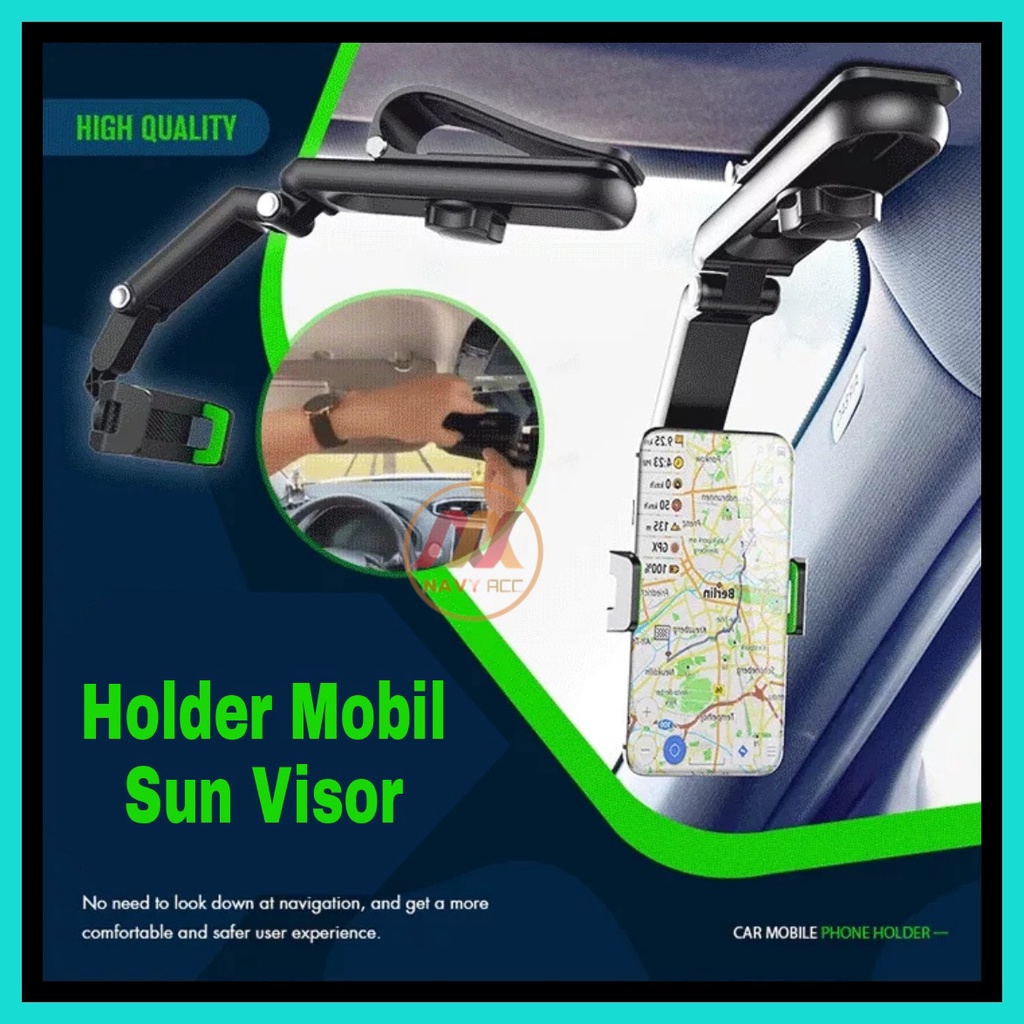 Holder Mobil Sun Visor Flexible Tempat Hp Visor Mobil D58