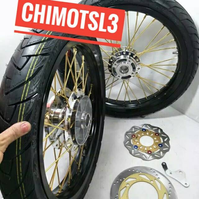 Velg tromol vixion mx king mx 135 new ninja satria fu dll velg Ring 17 plus ban komplit bonus cakram