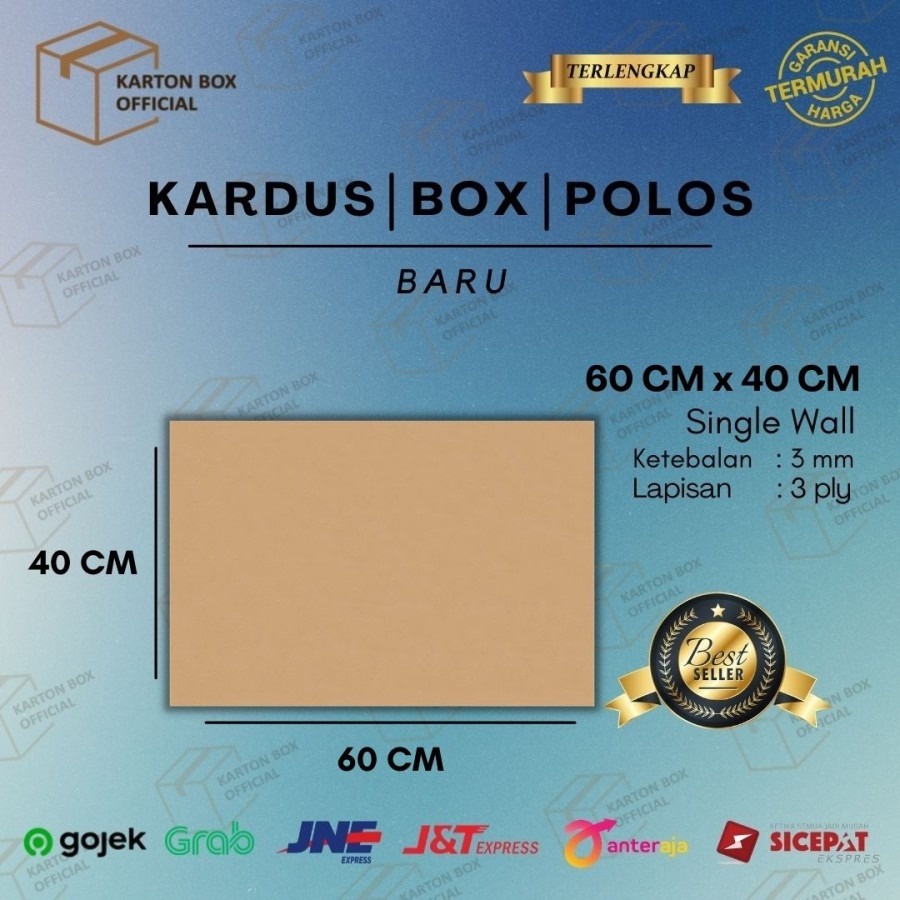 

Kardus Karton Lembaran 60x40 CM Lembaran Sheet Packing