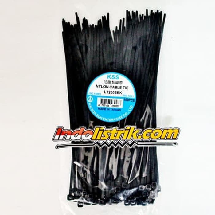 idn.s299 Kabel Ties 20cm KSS LT200SBK 200 x 3.2 mm Hitam ORIGINAL