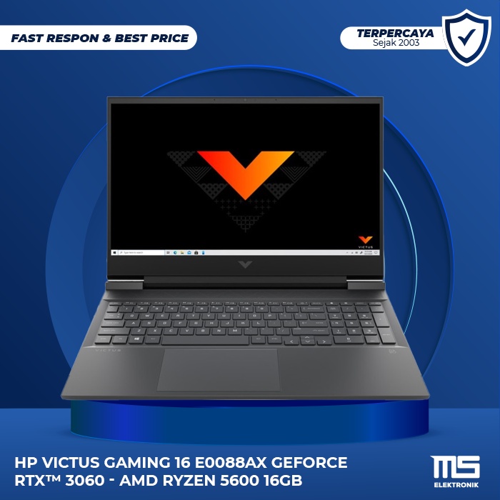 HP Victus Gaming 16 E0088AX GeForce RTX™ 3060 - AMD Ryzen 5600 16GB