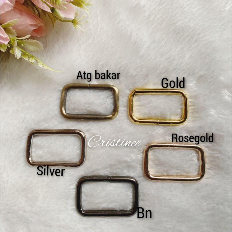 Ring kotak Ukuran 3,8cm ( 12 pcs)