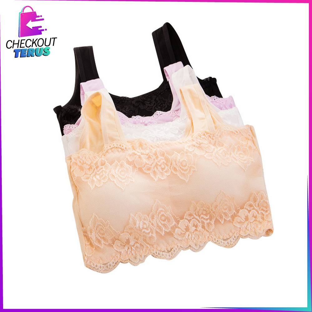 CT P73 74 Bra Wanita Motif Pakaian Dalam Atasan Wanita Motif Bunga Tanpa Kawat Pakaian Dalam Wanita Sport Bra Bra Senam Bra Olahraga