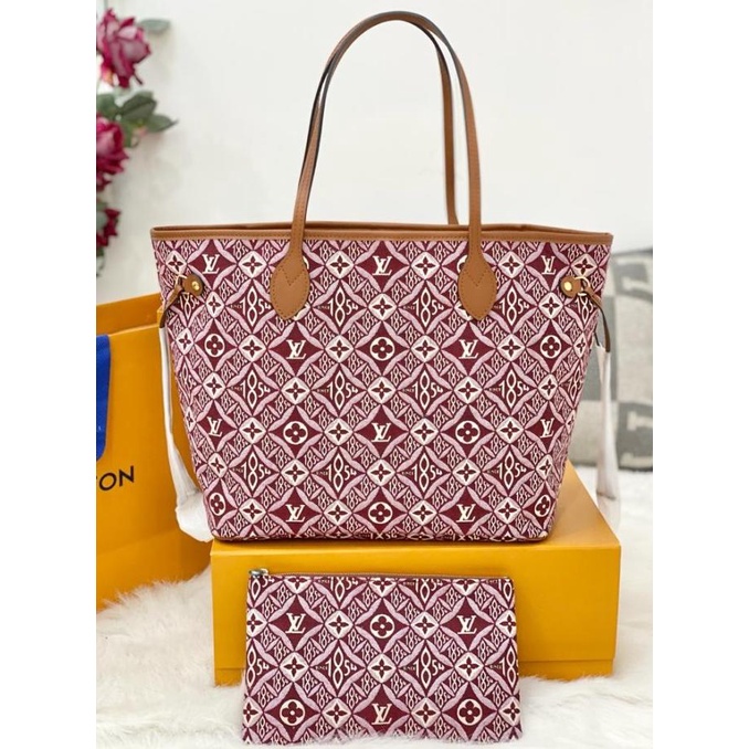 Bag Canvas - Tas Import Lv Neverfull Canvas Embroidered Since 1854-Ghw