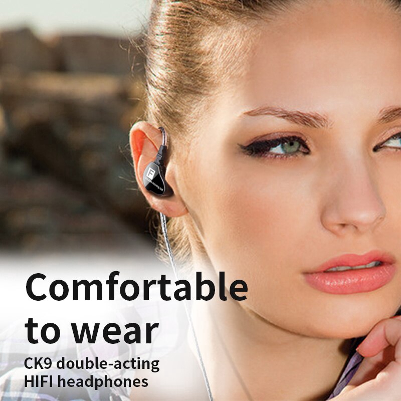 Qkz Ck9 Earphone In Ear Stereo Dengan Mic + Kabel Jack 3.5mm