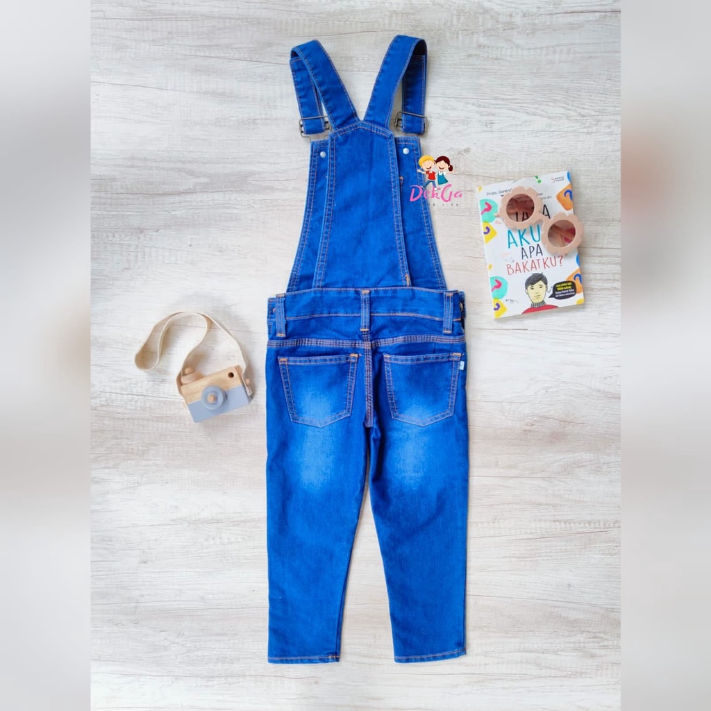 Overall jeans panjang anak unisex