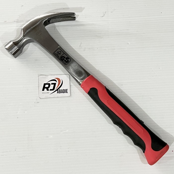 Palu Kambing Gagang Besi Grip Karet Fiber Claw Hammer ANATA 13oz 350gr