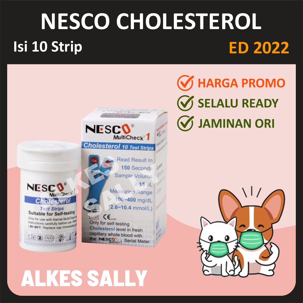 Jual Isi Strip Nesco Strip Cholestrol Refill Cek Kolestrol Nesco