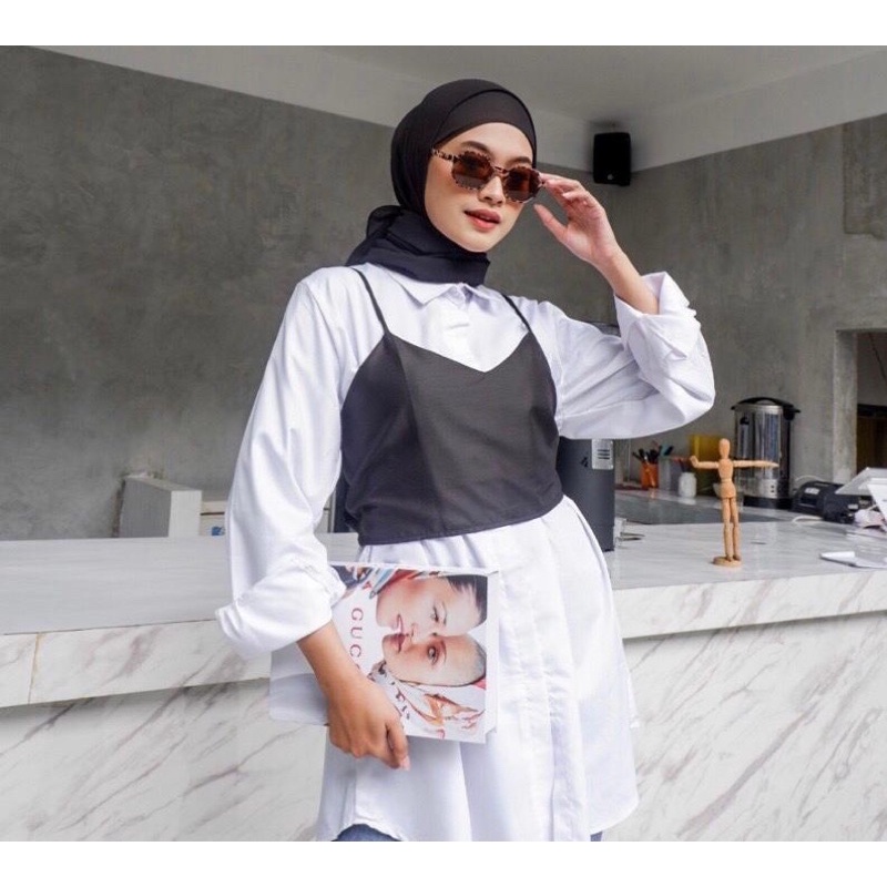 (COD) NEW TANKTOP VEST CROP  | TENGTOP WANITA KOREA|VEST SET