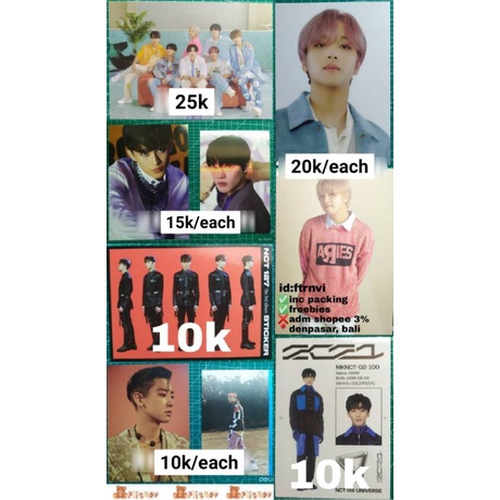 WTS POSTCARD MARK STICKER - CHENLE UNIVERSE - HAECHAN DREAM CINEMA - NCT DREAM HOT SUMMER - CHANYEOL