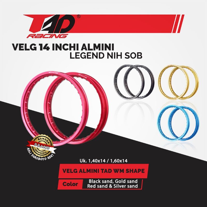 VELG ALMINI TAD WM SHAPE 140/160 RING 14 dan RING 17