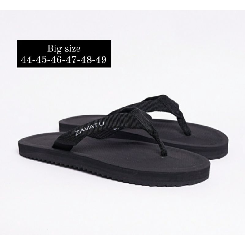 Sandal Jepit Pria Z9 Super JUMBO 44-45-46-47-48-49 Jepit Gunung Big Size Kaki Gemuk Cowok LUAR Negri Hitam, 47