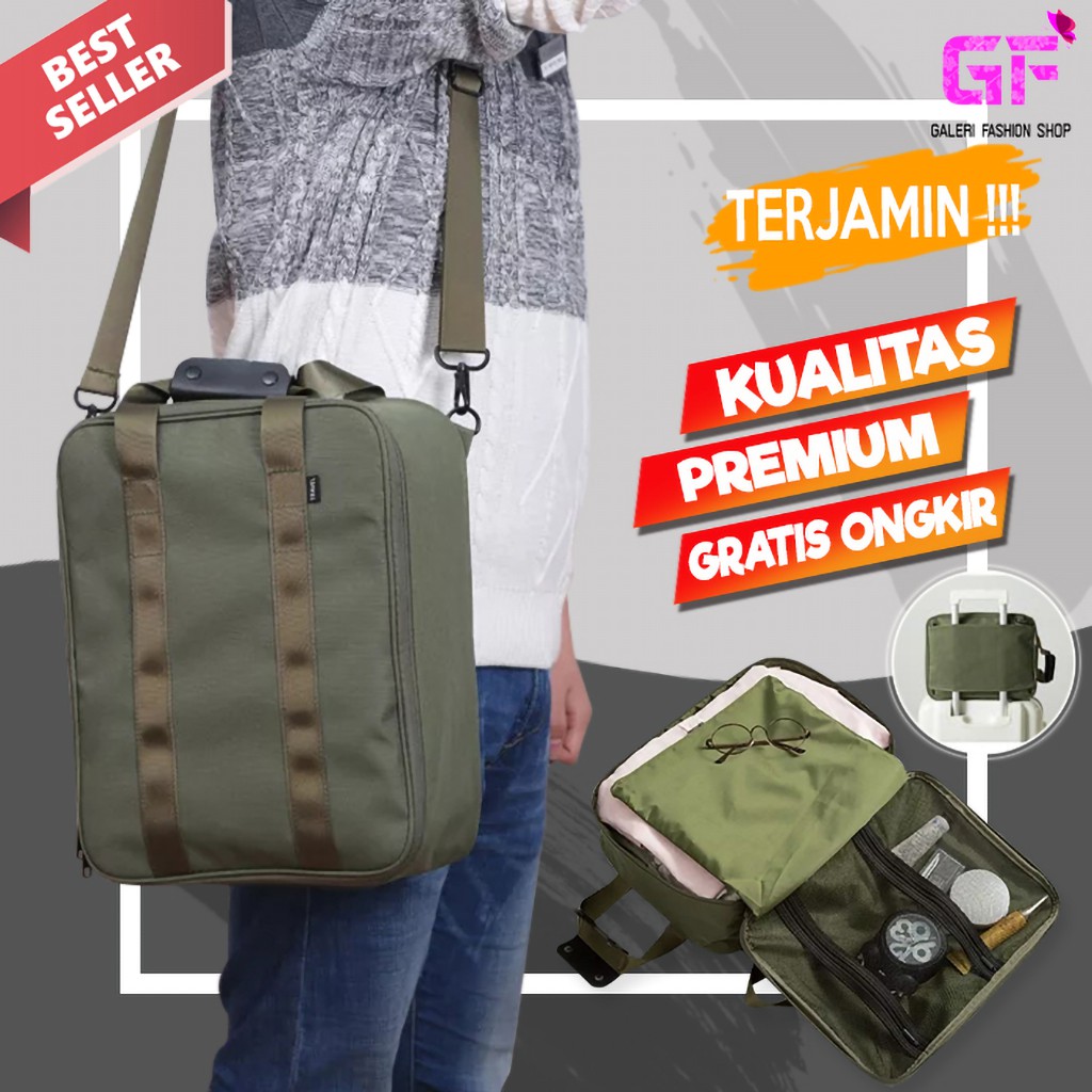 TAS TRAVEL BAG SELEMPANG BAHU JINJING TEMPAT BAJU PAKAIAN PRIA WANITA IMPORT TRAVELING MUDIK GF366