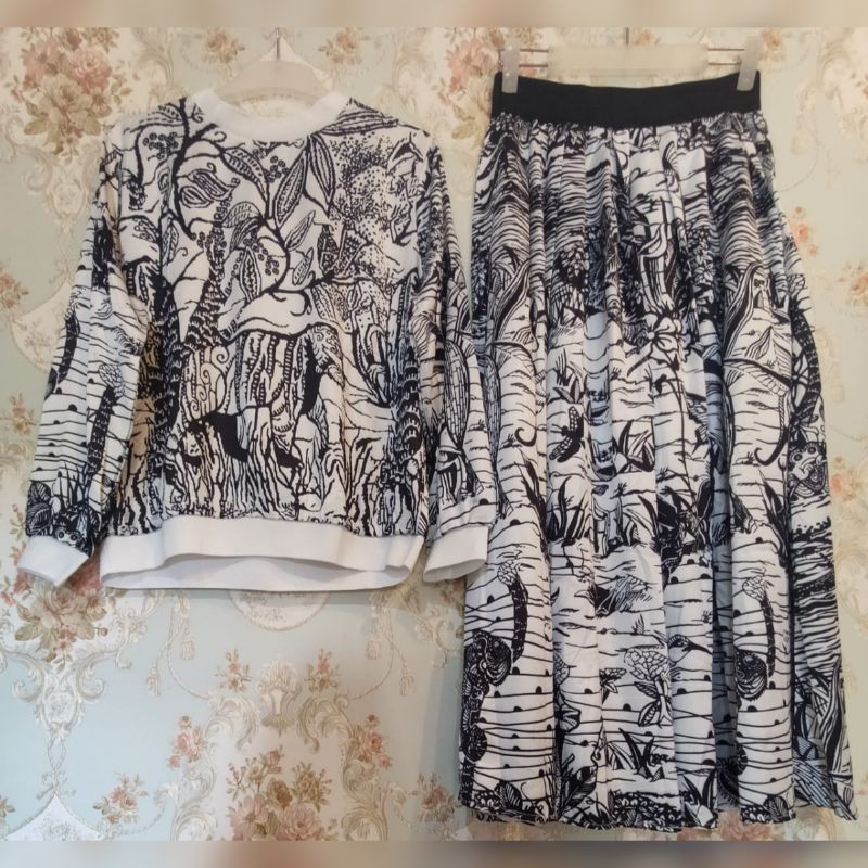 One Set Skirt Dior Syahrini Premium Import
