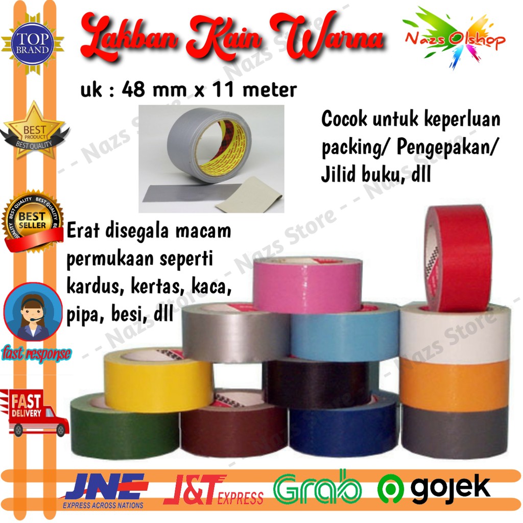 

Lakban Kain Warna Warni 2 inch x 11 meter