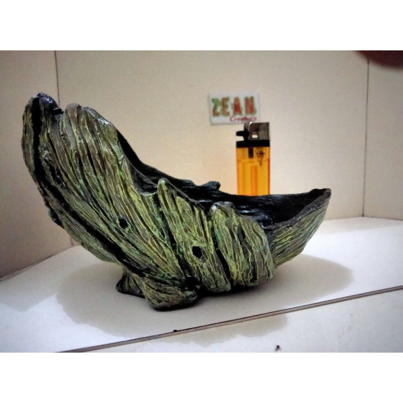 Termurah  Pot Relief model Kayu Bonsai Shito/shohin/mame mini lucu Bahan Resin/fiberglass