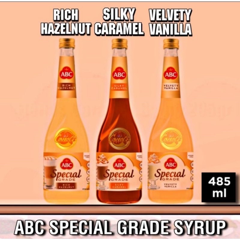 

Sirup ABC SPECIAL GRADE 485ml / syrup 485 ml Rich hazelnut caramel vanilla