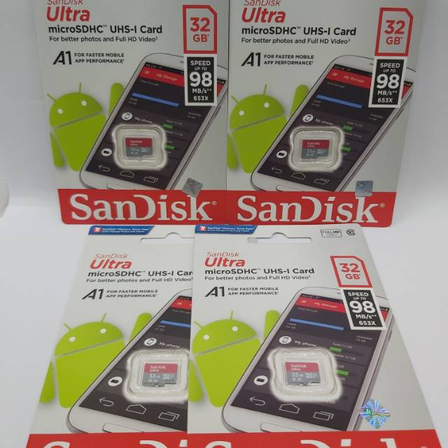 Memory Micro SD Sandisk Ultra 32gb Class 10 Speed 120 MB/S**