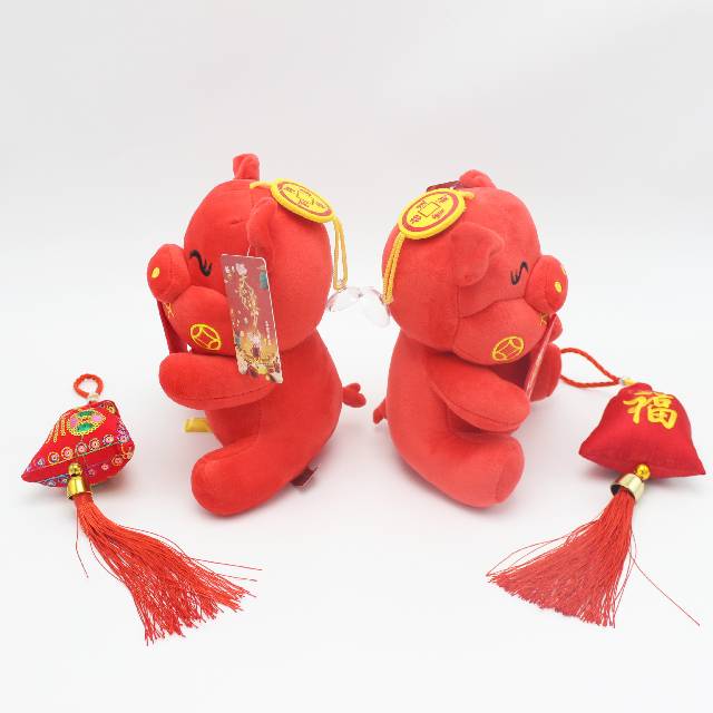 Boneka Babi Merah 2019 Kado Parcel Imlek Dekorasi Imlek Boneka Babi Kado Soevenir Murah