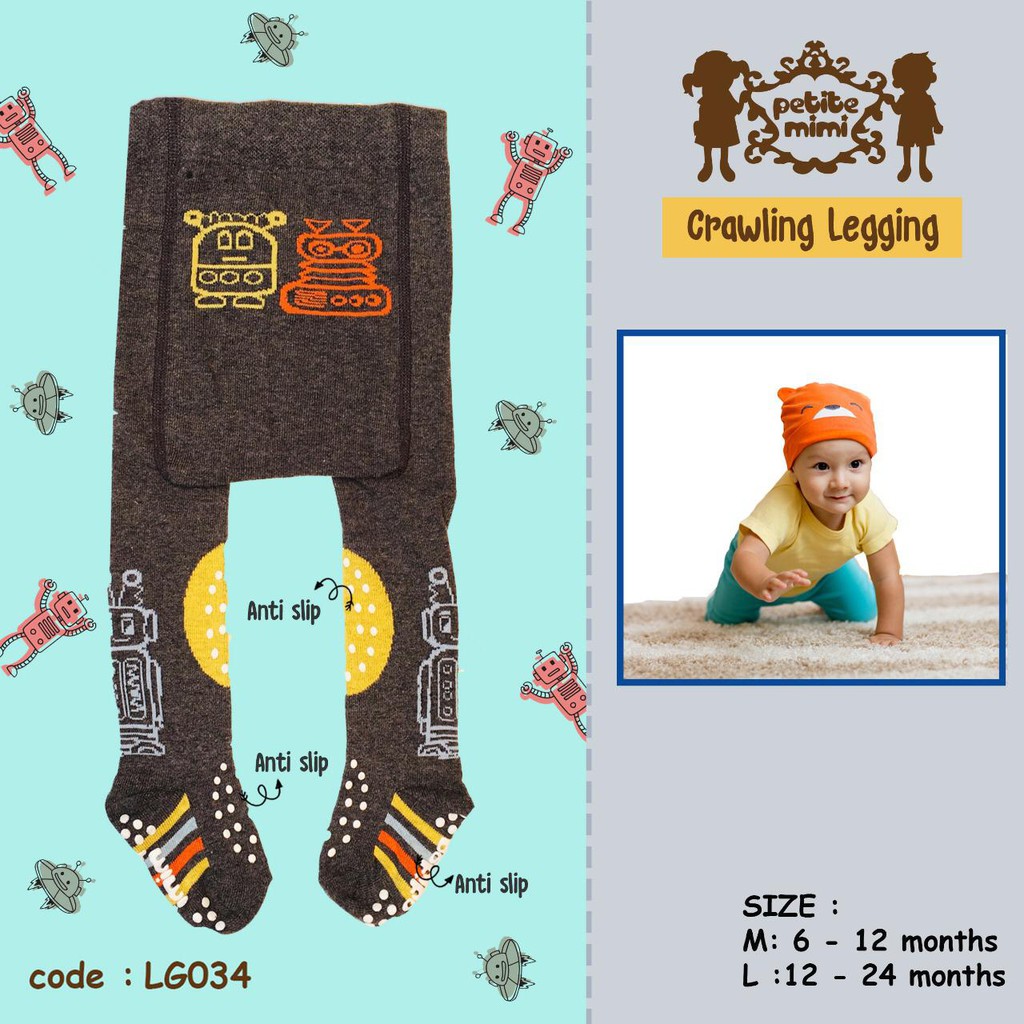 Legging Crawling Petite Mimi Boy And Girl Size M Dan L bahan lembut CBKS