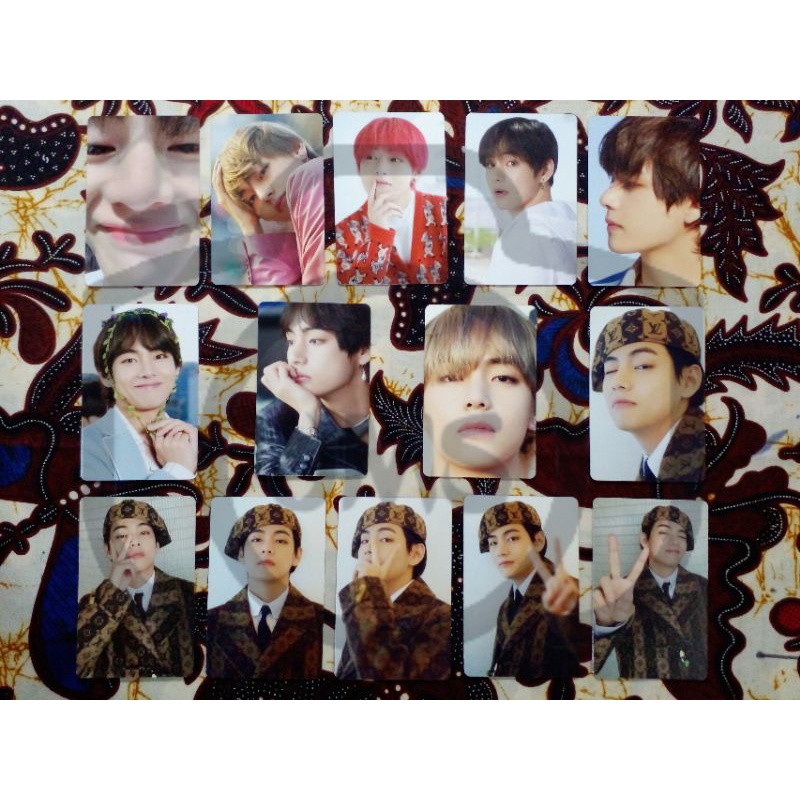 [READY] Sharing Kim Tae-Hyung Taehyung Tae V Dicon 101 Photocard PC Zoom Bunga Daun Rambut Merah Red