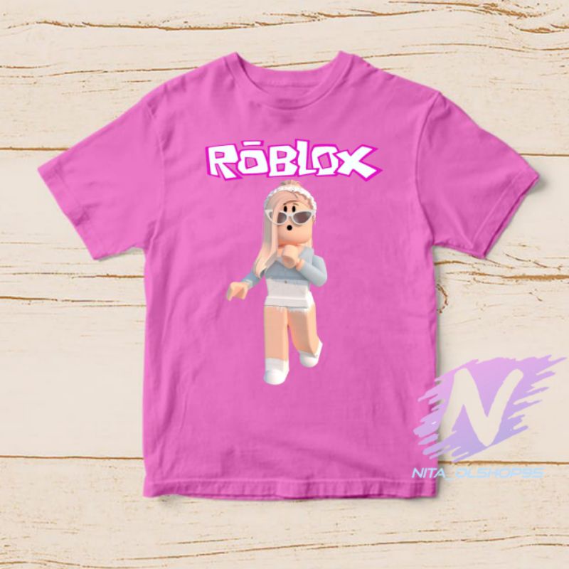 kaos roblox baju anak roblok charakter girl terbaru