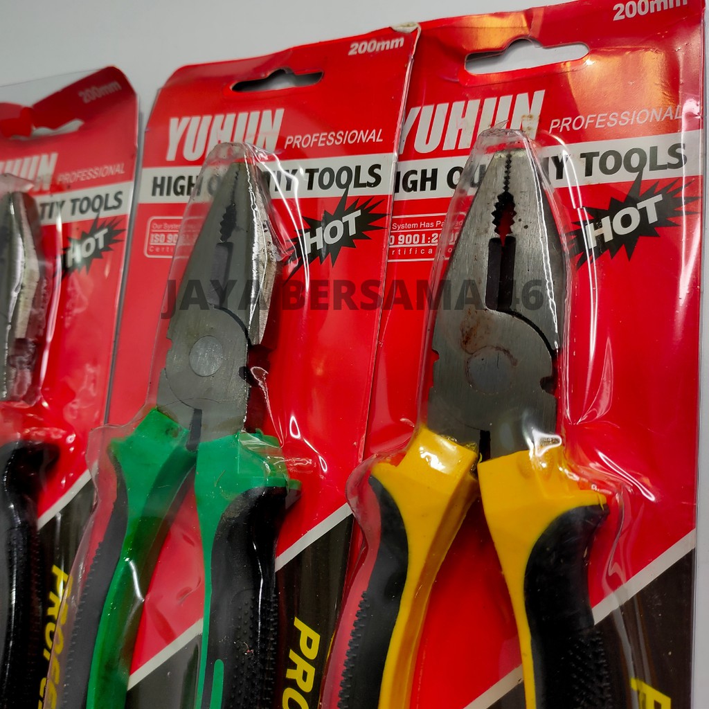 TANG KOMBINASI PRES 7&quot; / TANG KOMBINASI JEPIT POTONG CABUT PAKU GAGANG KARET MURAH / COMBINATION PLIER / TANG SERBAGUNA 7INCHI