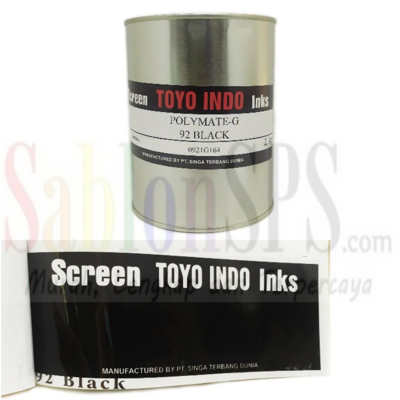 TINTA TOYO POLYMATE BLACK G92 HITAM TINTA SABLON PLASTIK 1kg