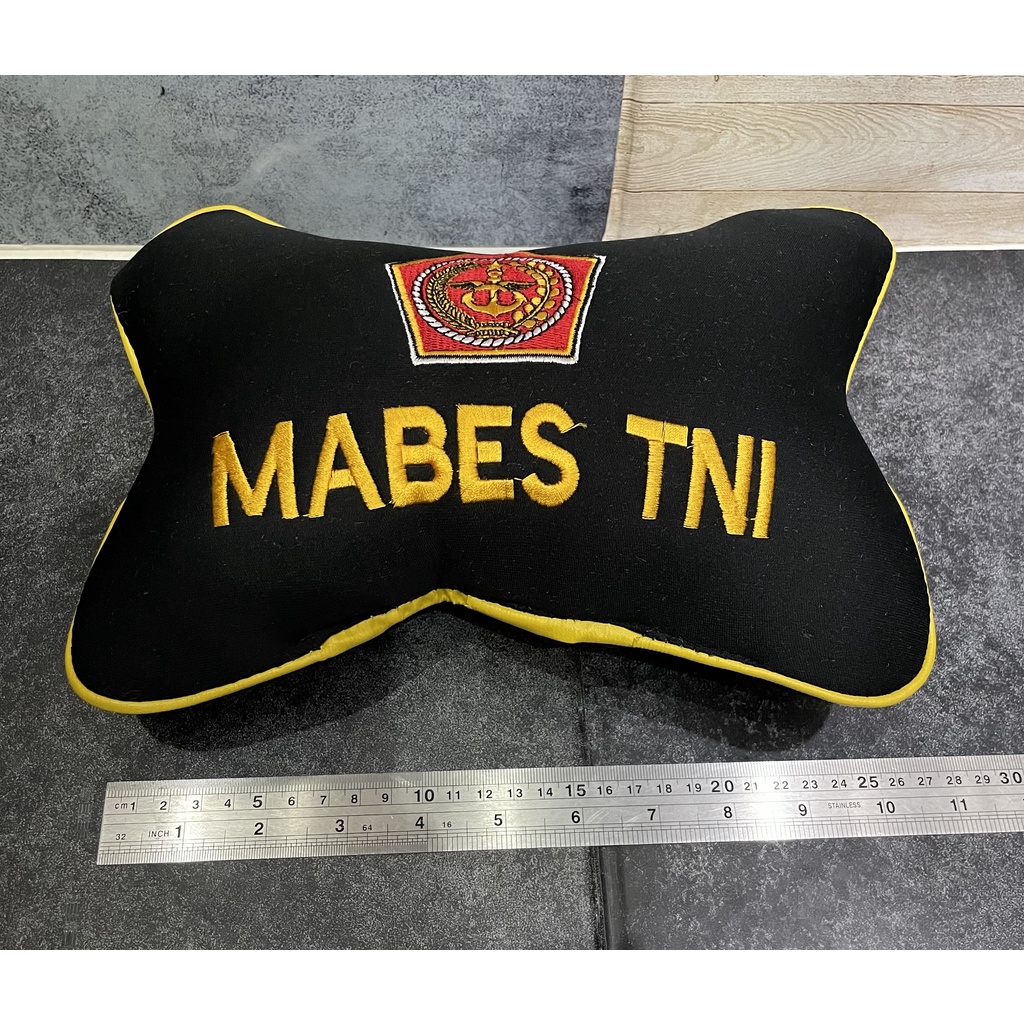 Bantal Mobil Mabes TNI Hitam - Bantal Mobil - Bantal Kepala Mabes TNI