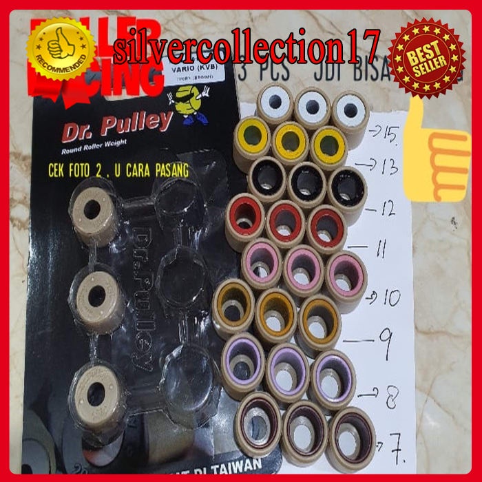 Terlaris ROLLER RACING DR PULLEY HONDA VARIO 110 BEAT FI ESP SCOOPY FI ASLI ORI - 15 gram Keren