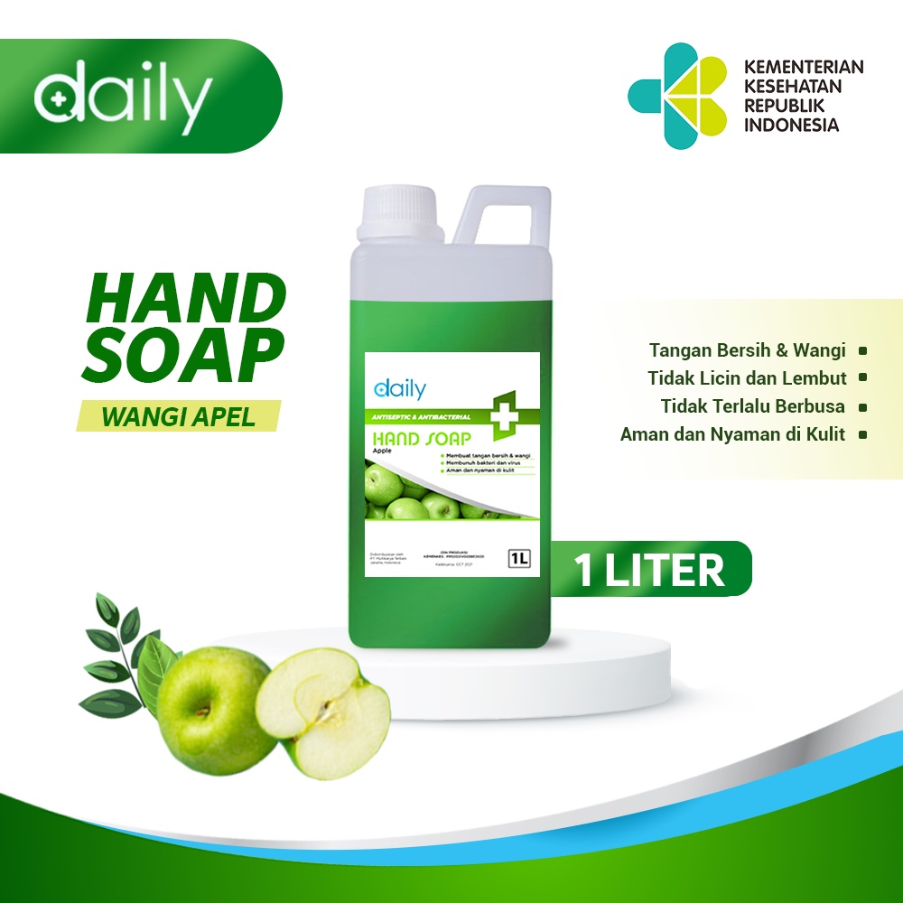 SABUN CUCI TANGAN HAND SOAP DAILY 1 LITER ANTISEPTIC ANTI VIRUS TIDAK LICIN AMAN DI KULIT