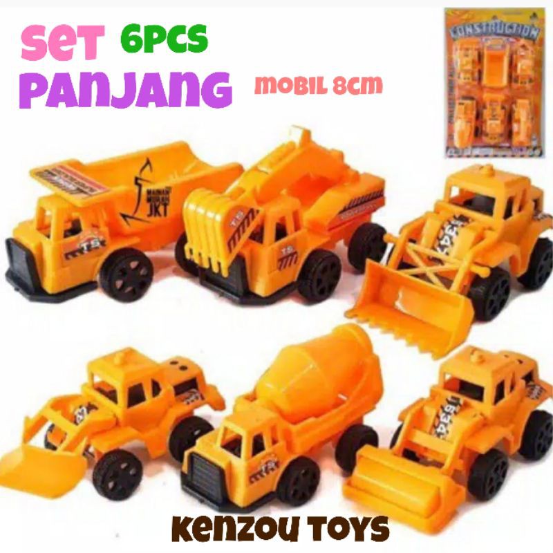 Mainan Mobil Truck Contruction 6 pcs plastik