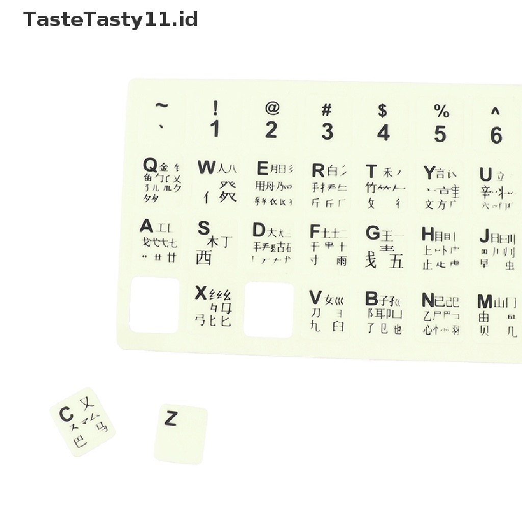 Stiker Film Pelindung Keyboard Desain Alfabet Glow In The Dark