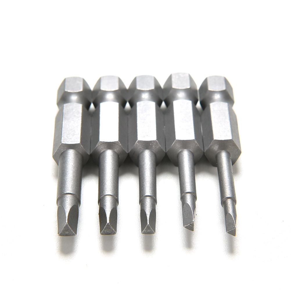 &lt; E2id &amp; &gt; 5pcs / Set Kepala Obeng Hex Shank 1 / 4 Magnetik 50mm Bahan S2 Steel