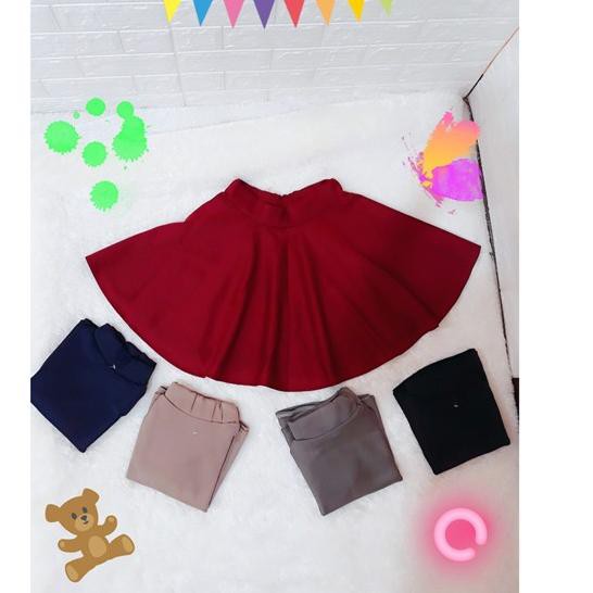 HT 0681 MIDI FLARE SKIRT | ROK PAYUNG PENDEK | ROK PAYUNG POLOS &&