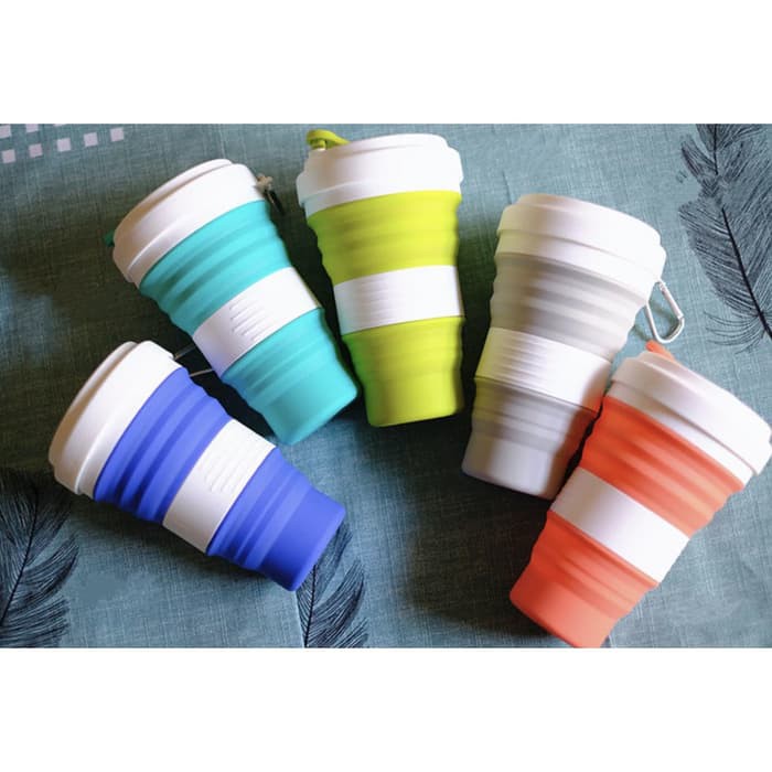 842p BIG VOLUME Collapsible Silicone Foldable Coffee Cup 550ML 842p